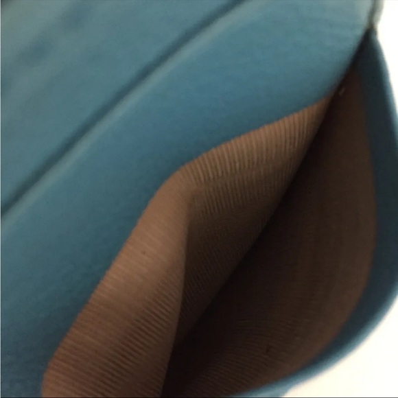 BVLGARI Bulgari Doppio Tondo Blue Leather Bifold Long Wallet - Picture 7 of 8